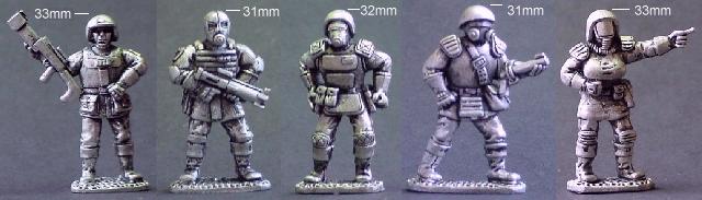 Space Cops Set of 5 figures